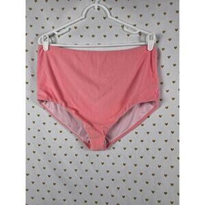 Victorias secret xl velour high waist bathing suit bottom peach pink